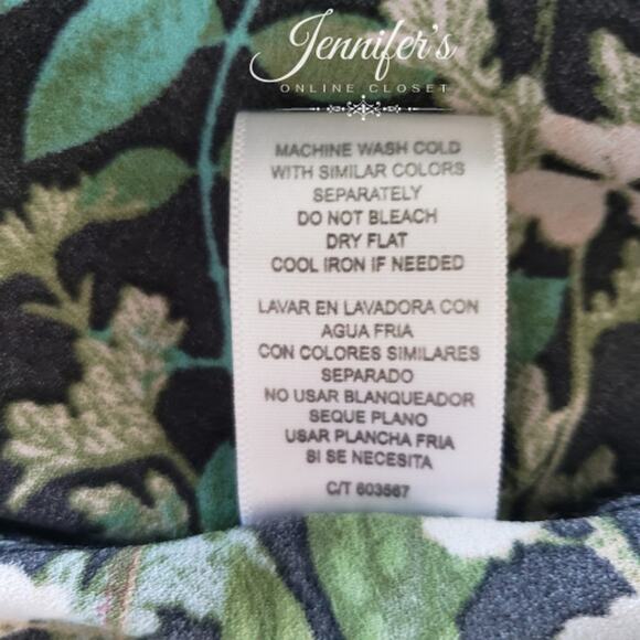 Julian Taylor Women's Black Floral Keyhole Fit & Flare Dress Size 16 - Picture 10 of 12